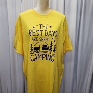 Camping TShirt Yellow sizeXL
